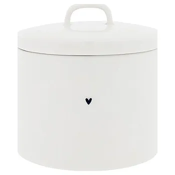 Dóza na potraviny Bastion Collections Dóza JAR small with black heart, 9x12cm LI-JAR-S-011-BL