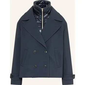 Dámský kabát Herno Dámská Kabátová Bunda S Odnímatelnou Klopou, tmavě...