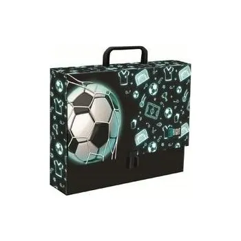 Aktovka na dokumenty Aktovka s uchem A4 XL ST.RIGHT NEON FOOTBALL fotbalový míč 9 cm