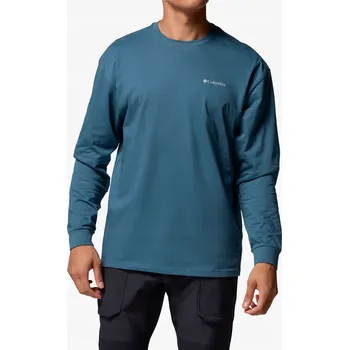 Pánská mikina Mikina bez kapuce Columbia Black Butte LS Graphic Tee - everblue/trailmap M