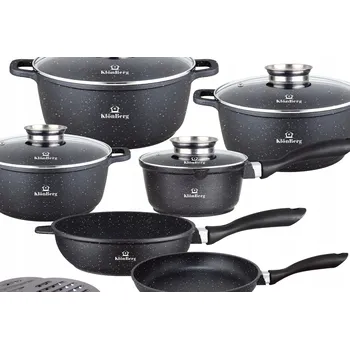 Sada nádobí Zestaw garnków KLONBERG premium hliníková 12 ks