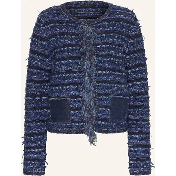 Dámský svetr Oui Dámská Tvídová Bunda S Třpytivou Přízí, tmavě modrá /...