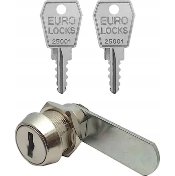 Visací zámek Vačkový zámek B671 Euro-locks pro kovové šatní skříně a skříňky BOZP, nikl