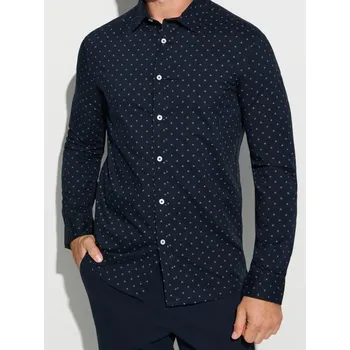 Pánská košile Sinsay - Vzorovaná košile - námořnická modrá - 120EV-59X - 120EV-59X-3XL