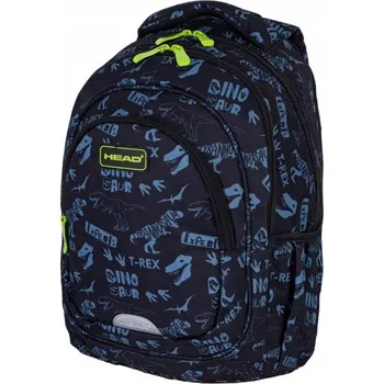 Školní batoh Školní batoh vícekomorový Head černý, odstíny šedé a stříbrné, zelený, 20 l