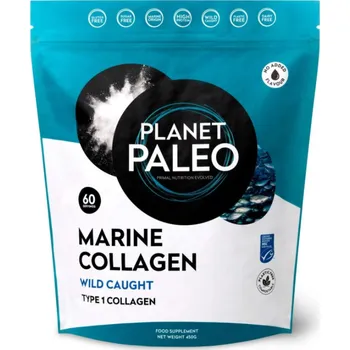 Sport PLANET PALEO Marine Collagen - Hydrolyzovaný mořský kolagen z divokých ryb Obsah: 450 g vysoce vstřebatelný kolagen s 93 % bílkovin a 19 aminokyselinami