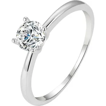 Prsten Stříbrný prsten se zirkonem (1,26 g, 55)