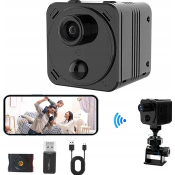 Zabezpečení domácnosti Mini špionážní kamera WI-FI s pohybovým senzorem skrytá Vzdálený Náhled