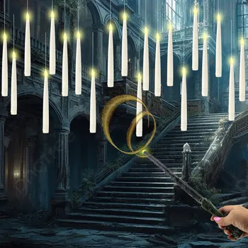 Obraz Svíčky s kouzelnou hůlkou a dálkovým ovládáním, plovoucí, závěsné, Harry Potter 12 Ks