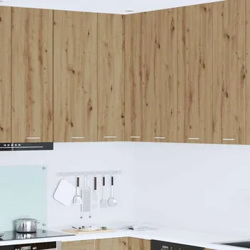 Příborník do zásuvky vidaXL Závěsná skříňka Riga Ťuhýk dub a bílá 57 x 57 x 100 cm