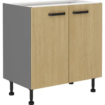 SCANDI sc | dolní skříňka 80 D 2F s policí | 80 cm | šedá/rybí kost