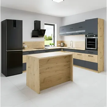 Kuchyňská linka Kuchyňská linka INFINITY 270x260 cm šedá mat/artisan