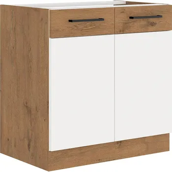 VIGO b | dolní skříňka 80D 2F s policí | 80 cm | lancelot/bílá lesk