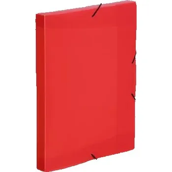 Desky s gumičkou "Coolbox", transparentní červená, PP, 30 mm, A4, VIQUEL