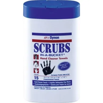 Utěrka SCRUBS - vlhčené utěrky na čistění rukou, 15 ks