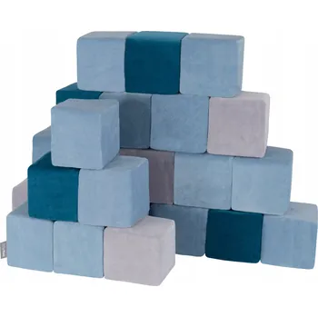 ostatní stavebnice Velké Měkké Velurové Stavebnice z pěny PRO DĚTI Barevné 24 kusů