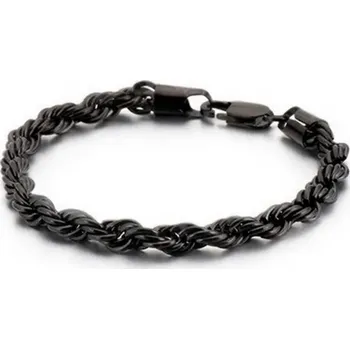 Náramek IZMAEL Řetízek na ruku DA 34710 Černá/22cm/6mm KP34710