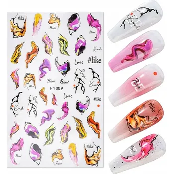 samolepka Samolepky na nehty s samolepícími ozdobami, 3D efekt mramoru S2