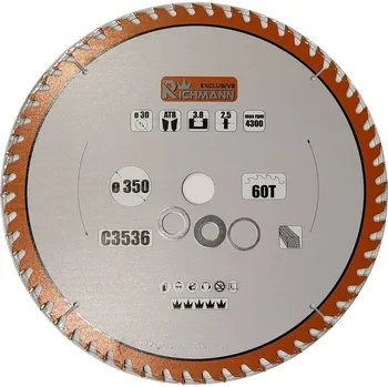 Pilový kotouč PILOVÝ KOTOUČ S WIDIOVÝMI ZUBY NA DŘEVO 350mm 20 ZUBŮ RICHMANN C3536