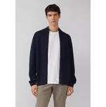 s.Oliver pánský bavlněný svetr na zip tmavě modrý Velikost: M