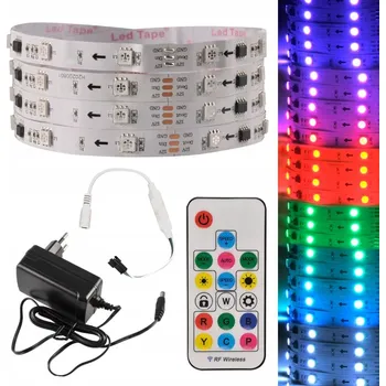 LED páska LED pásek Magic RGB IP20 2 m + Dálkový Ovladač a Napájecí zdroj Polux Sada