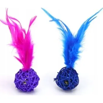 Hračka pro psa Pletená hračka z ratanu s zvonečkem pro kočky – odolná hračka