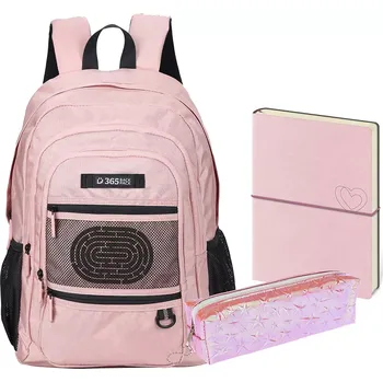 Školní batoh Studentský set Chill Pink třídílný