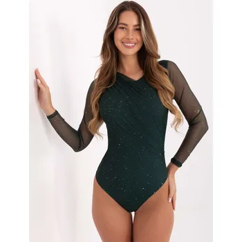 Elegantní zelené body s aplikací a dlouhým rukávem IT-