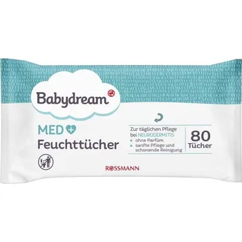 Hygienický ubrousek BABYDREAM MED Vlhčené ubrousky pro citlivou pokožku 80 ks
