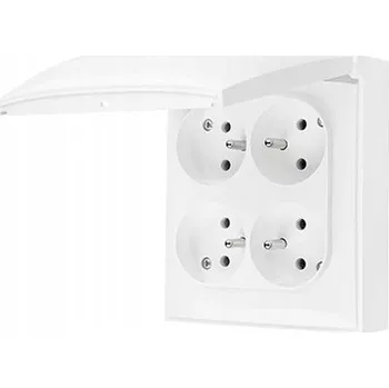 Elektrická zásuvka Hermetický Elektrická Zásuvka Kontakt-simon white