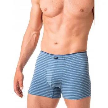 Pánské spodní prádlo Key pánské boxerky MXH 341 bavlna M modré