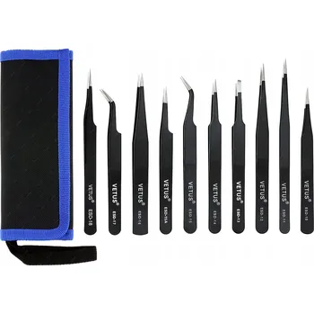 Kosmetická pinzeta PINZETA PINZETA PINZETA ESD SET 10x VETUS + POUZDRO