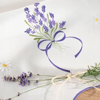 Prostěradlo LEVANDULOVÁ LOUKA Běžec s výšivkou, šířka 38 Cm x délka 160 cm