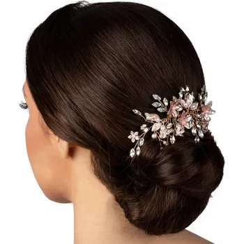 Ozdoba do vlasů Miss Glow hřebínek do vlasů zlatý