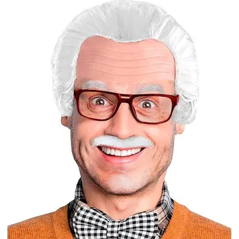 Karnevalová paruka Widmann Sada pleš děda s knírem a brýlemi