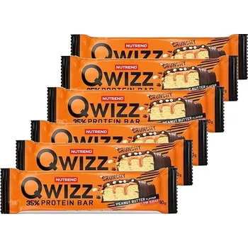 Nutrend QWIZZ Protein Bar, 6 x 60 g, arašídové máslo