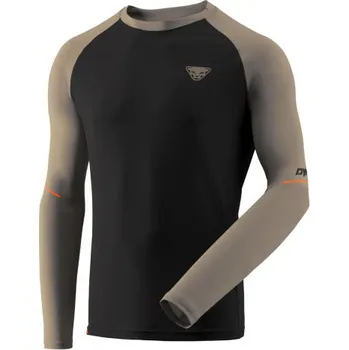 Pánské funkční tričko Dynafit ALPINE PRO LONGSLEEVE SHIRT - černá/tmavě béžová M