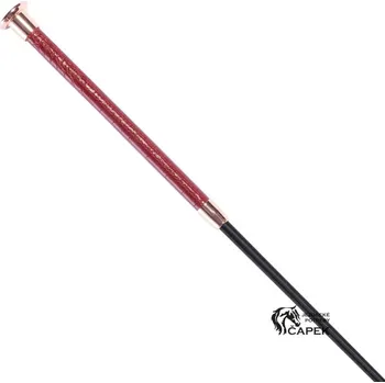 Jezdecký bičík Bič drezurní HKM -CROCO- - Vínová - 120cm