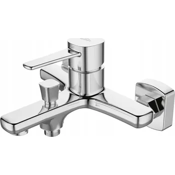 Vodovodní baterie Nástěnná vanová baterie páková Invena GLAMOUR stříbrná