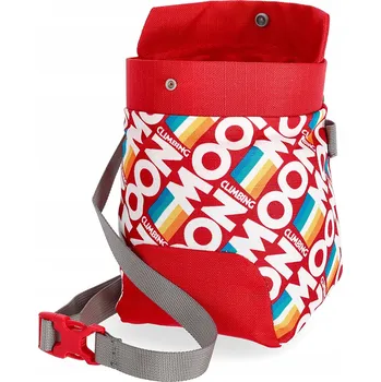Lezecký doplněk Sáček na magnézium Moon Climbing Trad Chalk Bag - retro stripe true red