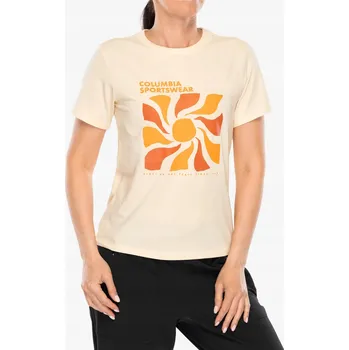 Dámské tričko Dámské tričko s potiskem Columbia Sun Trek Graphic S/S III, citronová/vlnitá velikost S