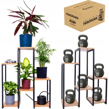 Květináč Držák Na Květináč Strado kovový, 6 květináčů, výška 79 cm