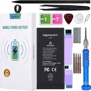 Baterie pro mobilní telefon Akumulátor REPART pro Apple iPhone 11, zvýšená kapacita 3650 mAh