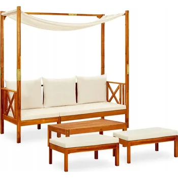 Zahradní lavice Lavička s opěradlem, dřevěná, 179 x 66 cm