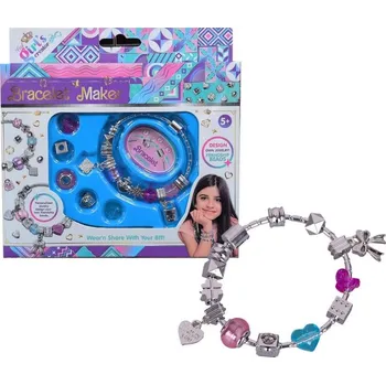 Náramek Náramek stříbrný s přívěsky s doplňky plast 2 druhy v krabičce