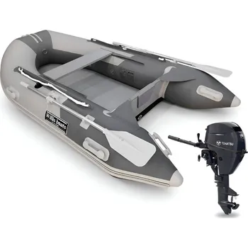Člun Komplet člunu Willis boats RY-BD270 v šedo-šedé barvě s nafukovací podlahou a motoru Tohatsu 9,9CY S