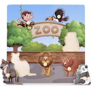 Dřevěná hračka DŘEVĚNÉ PUZZLE ZVÍŘATA ZE ZOO ARTYK