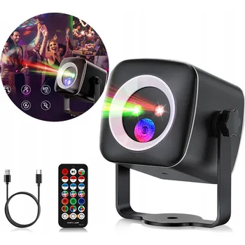 Světelný efekt KOLOROFON DISCO KOULE RGB PROJEKTOR SVĚTEL REFLEKTOR S DÁLKOVÝM OVLADAČEM