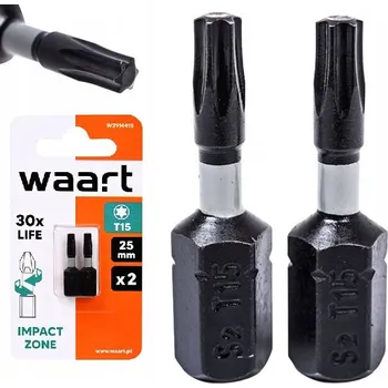 Bit Rázové bity Torx Waart W29M415 T15 25 mm 2 kusy