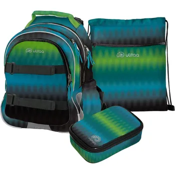 Set školních potřeb Školní set 3dílný Ulitaa Ombre – batoh, penál a vak (3.–5. třída)